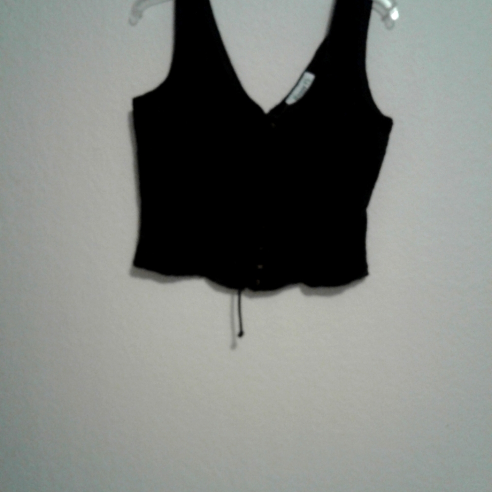 Camisole black lace up